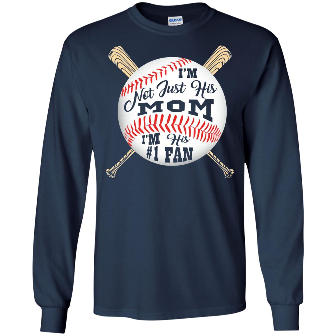 Baseball Mom Shirt Im Not Just His Mom Fan Navy