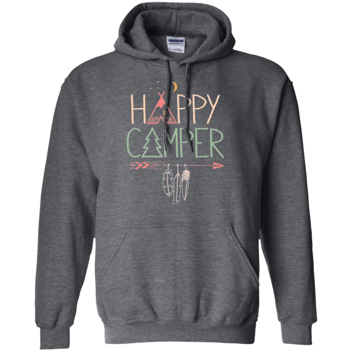 Camper T-shirt Happy Camping Dark Heather