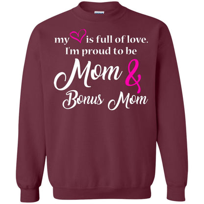 Mommy T-shirt My Heart Is Full Of Love Maroon