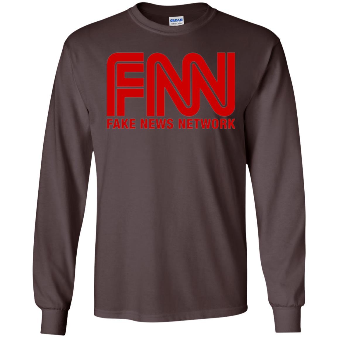 Anti Trump T-shirt Fnn Fake News Network T-shirt Dark Chocolate