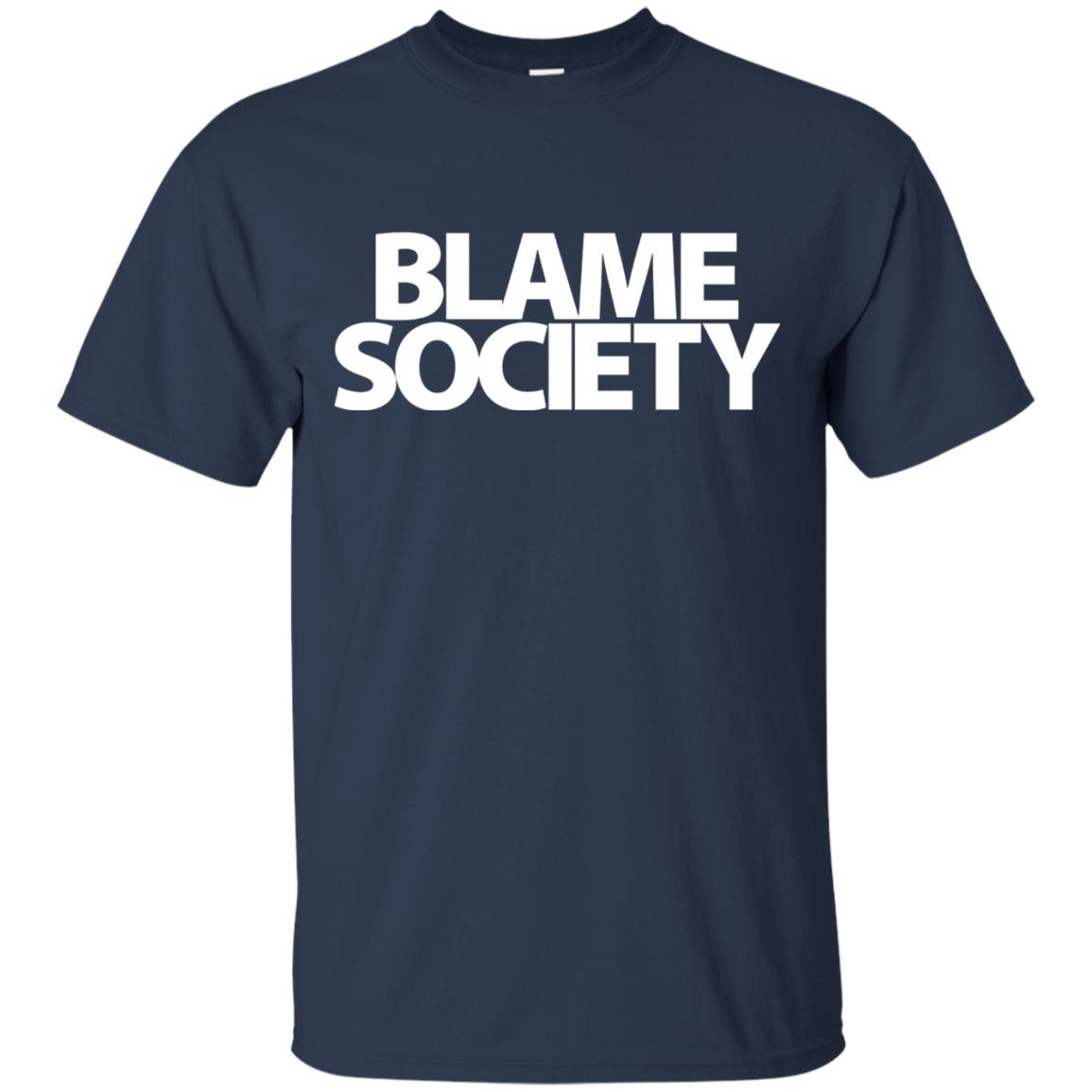 Mens Blame Society Urban Hip Hop T-shirt Navy