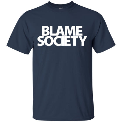 Mens Blame Society Urban Hip Hop T-shirt Navy