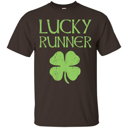 Irish Running Lucky Runners St. Patrick_s Day T-shirt Dark Chocolate