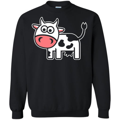 Cute Comic Cow Lover T-shirt Black