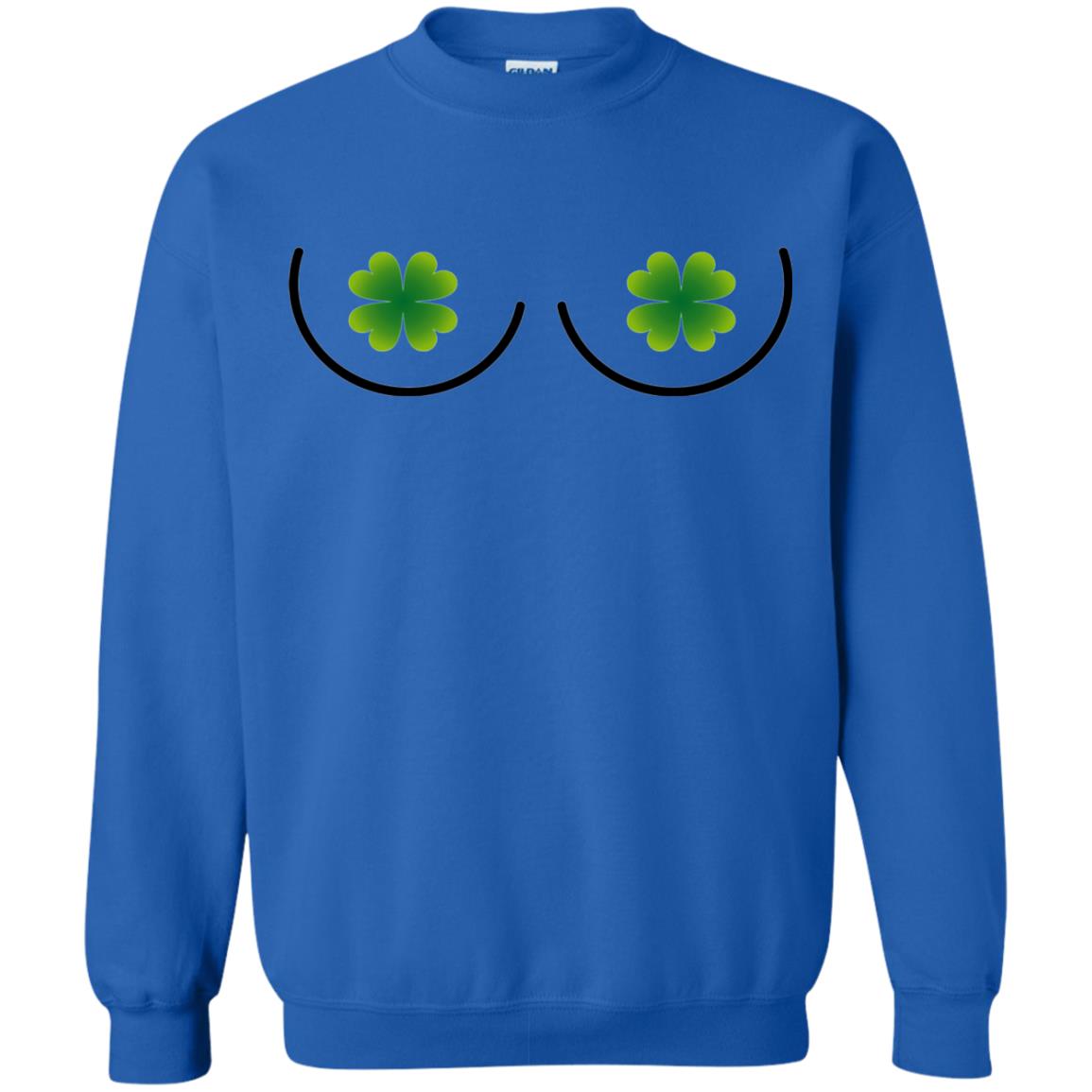 Irish Shamrock Boobs St. Patrick_s Day T-shirt Royal
