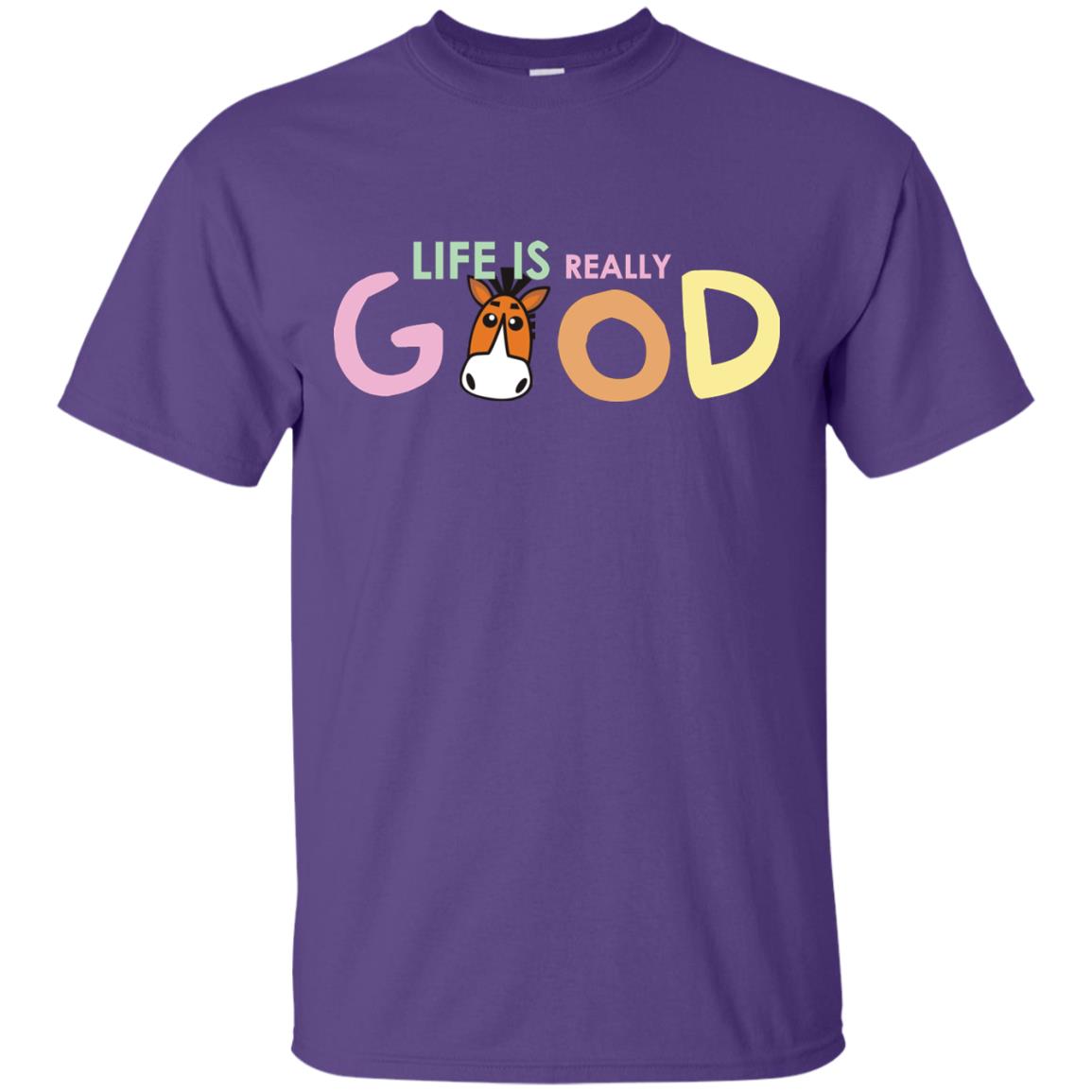 Life Is Really Good With My Cute Horse T-shirt Purple