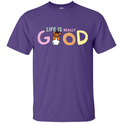 Life Is Really Good With My Cute Horse T-shirt Purple
