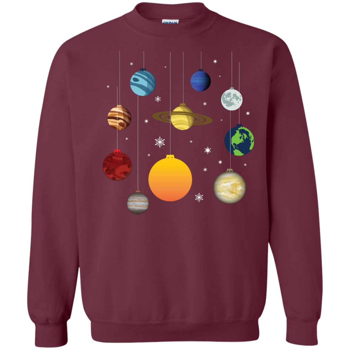 Christmas T-shirt Joy To Universe Christmas Maroon