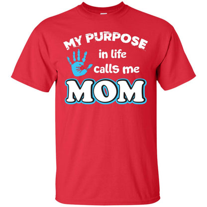 My Purpose In Life Calls Me Mom Pregnancy T-shirt For Mom Red