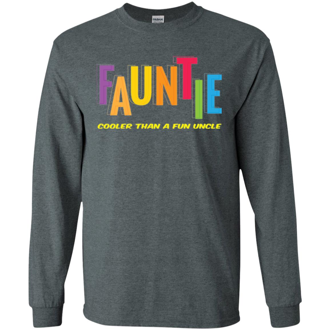 Aunt T-shirt Fauntie Cooler Than A Fun Uncle Dark Heather