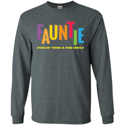 Aunt T-shirt Fauntie Cooler Than A Fun Uncle Dark Heather