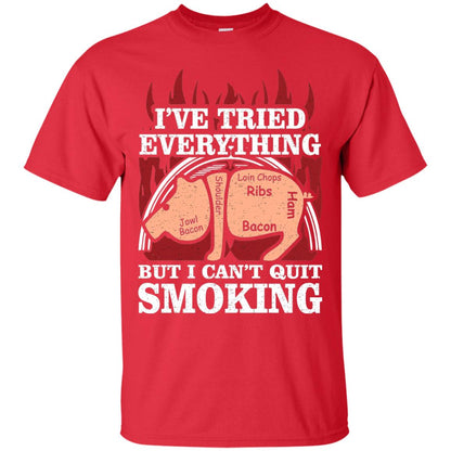 Tried Everything But Cant Quit Smoking Barbecue Shirt Red
