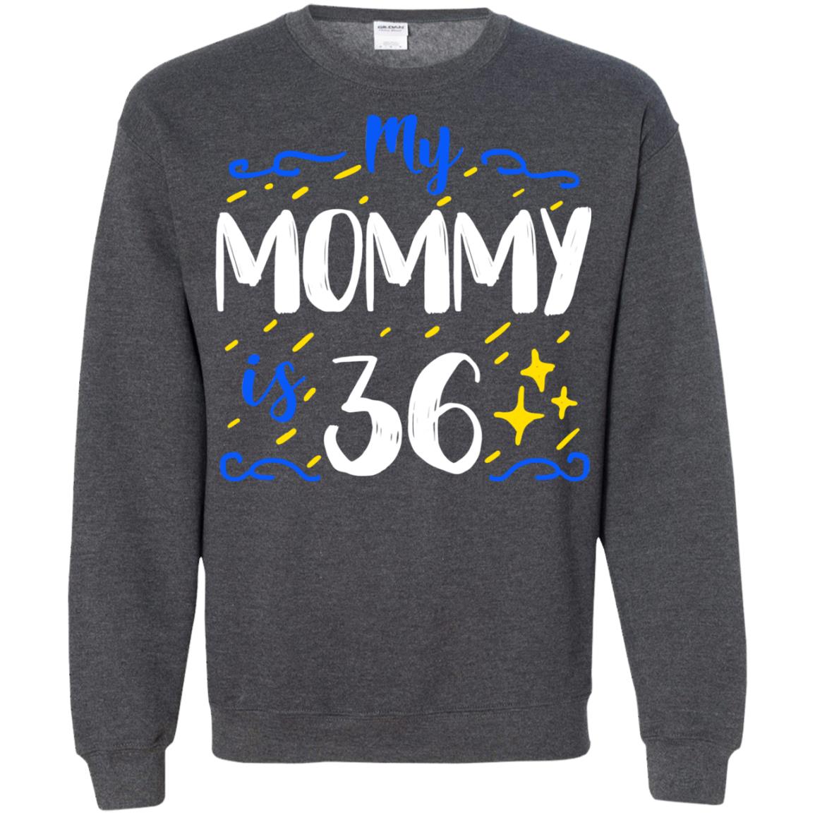 My Mommy Is 36 36th Birthday Mommy Shirt For Sons Or Daughters Dark Heather