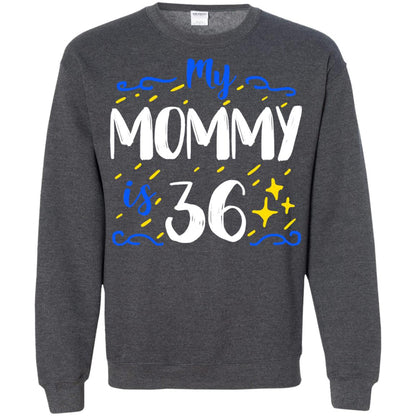 My Mommy Is 36 36th Birthday Mommy Shirt For Sons Or Daughters Dark Heather