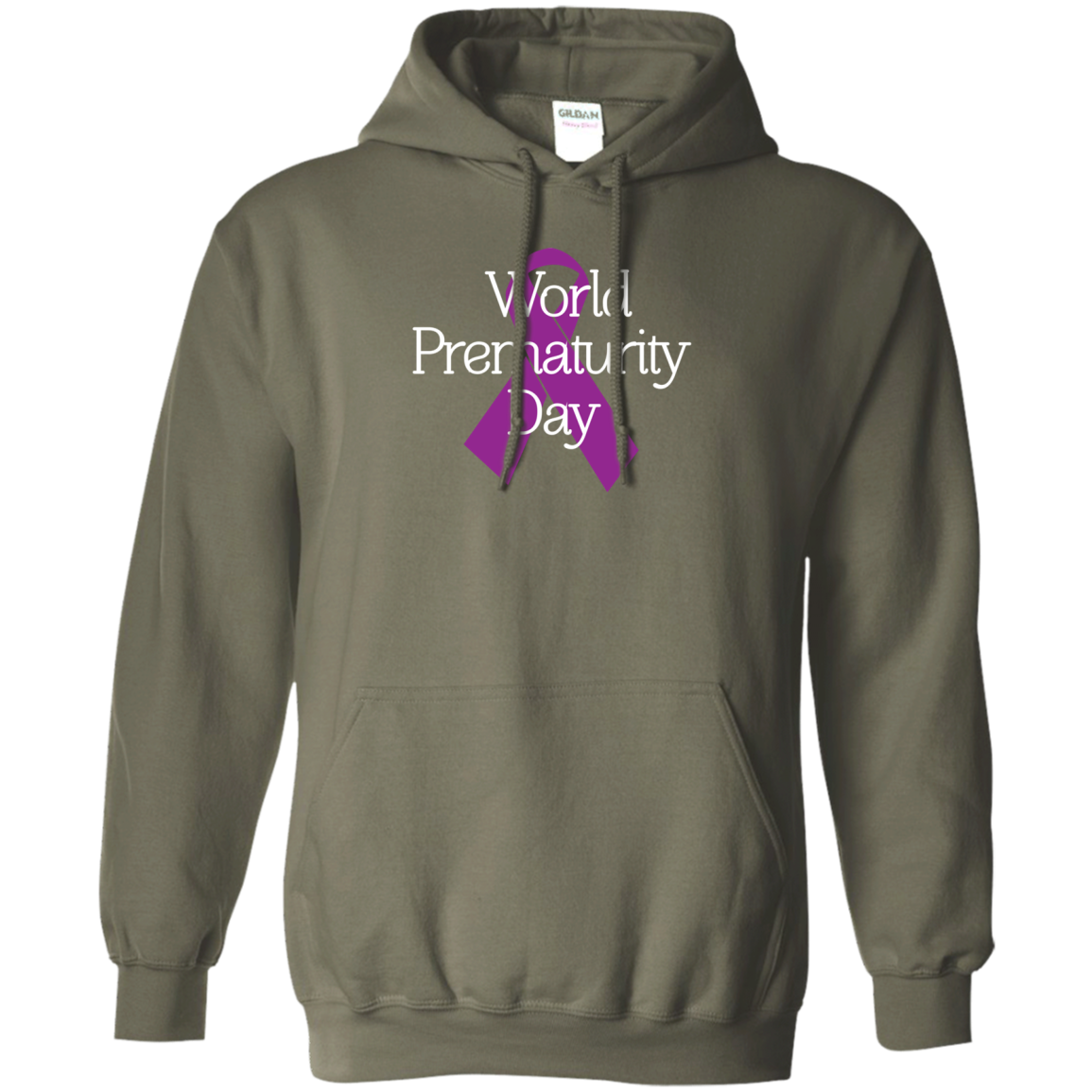 Cancer Awareness T-shirt World Prematurity Day T-shirt Military Green