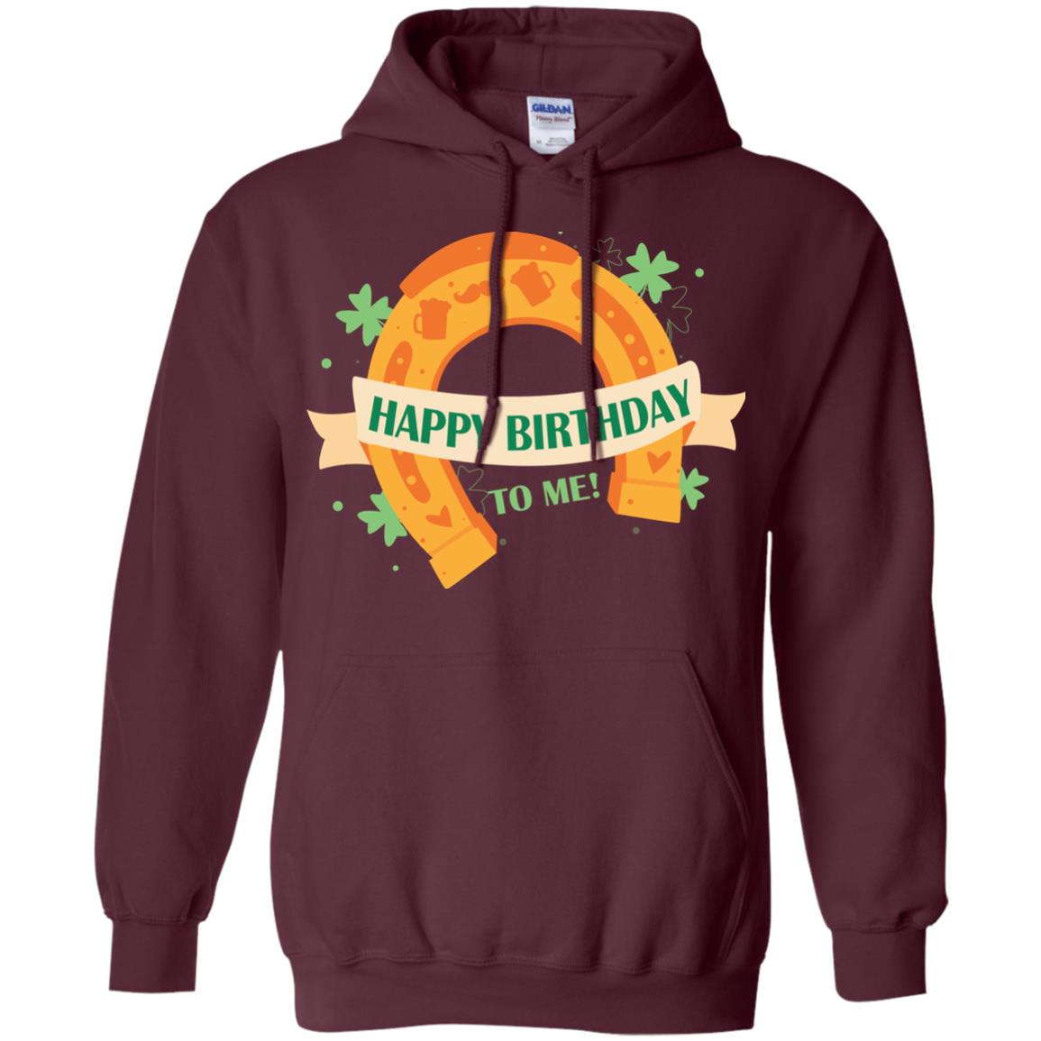 Happy Birthday To Me Shamrocks Saint Patrick's Day T-shirt Maroon