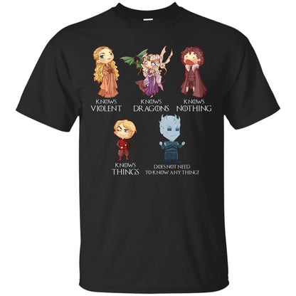 Know Something Game Of Thrones Fan T-shirt Black