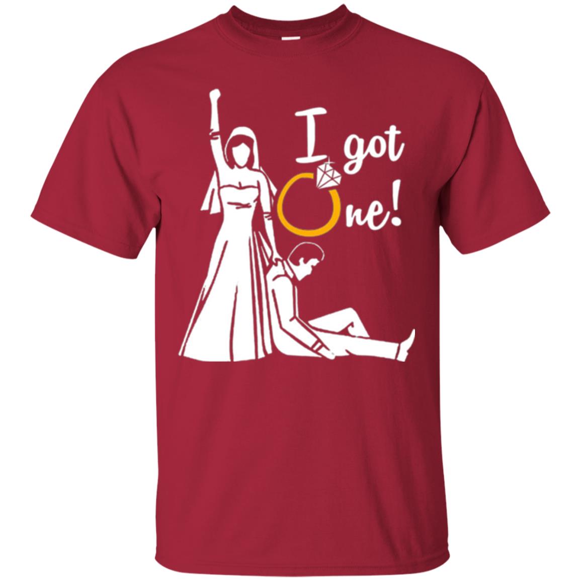 Just Married T-shirt I Got One - Funny Gift For Bride Cardinal