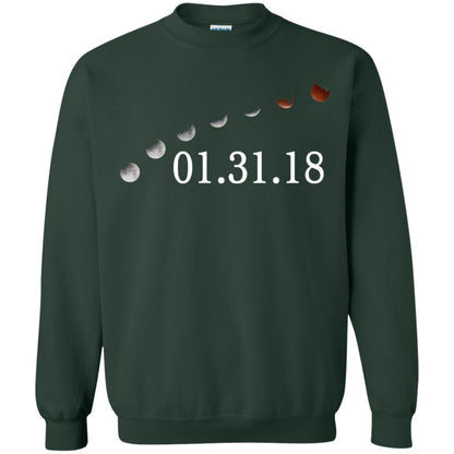 Usa Total Lunar Eclipse On January 31, 2018 T-shirt Forest Green