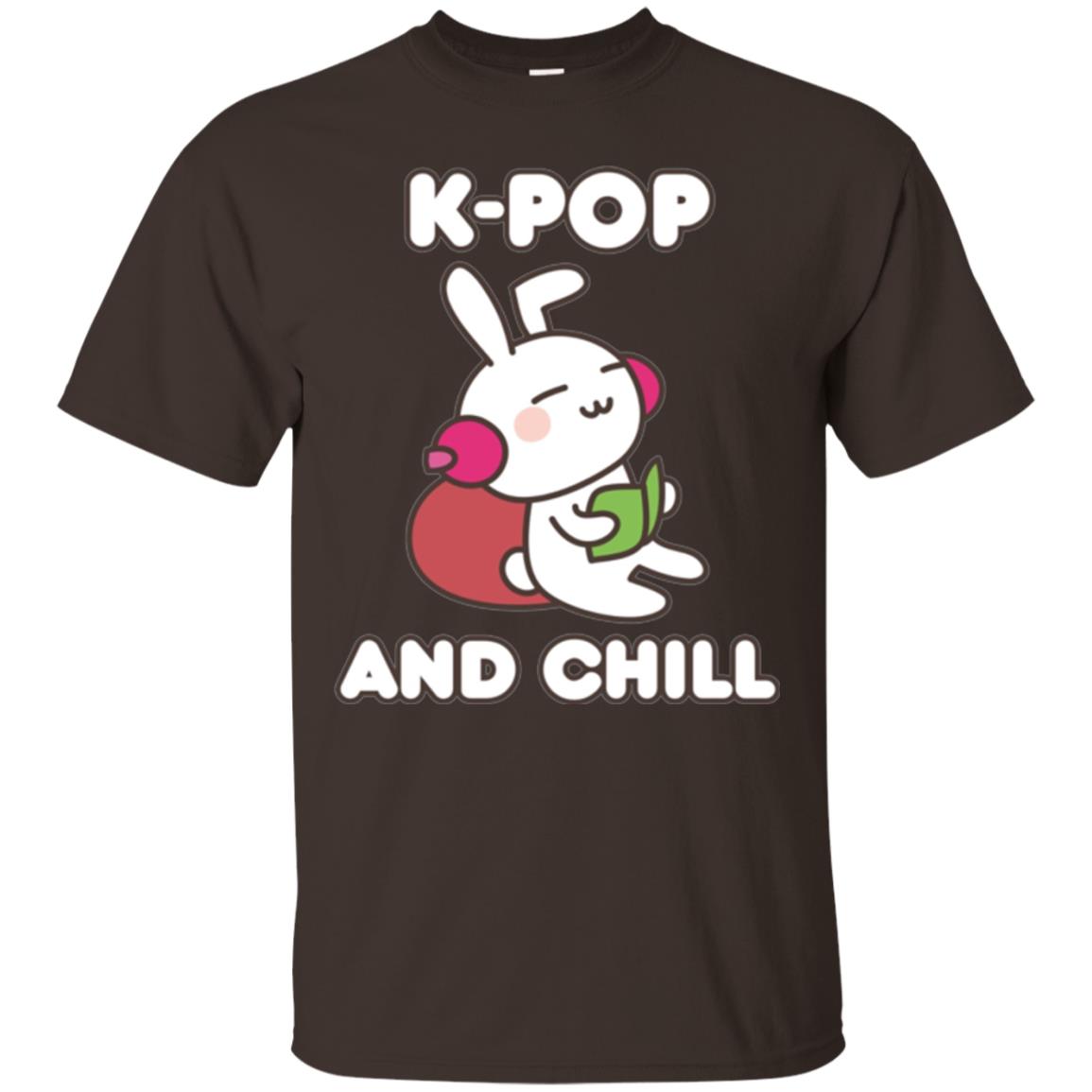 K-pop T-shirt K-pop And Chill Dark Chocolate
