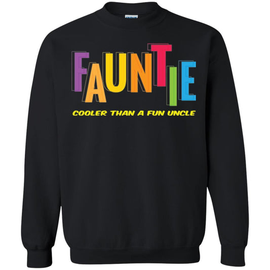 Aunt T-shirt Fauntie Cooler Than A Fun Uncle Black