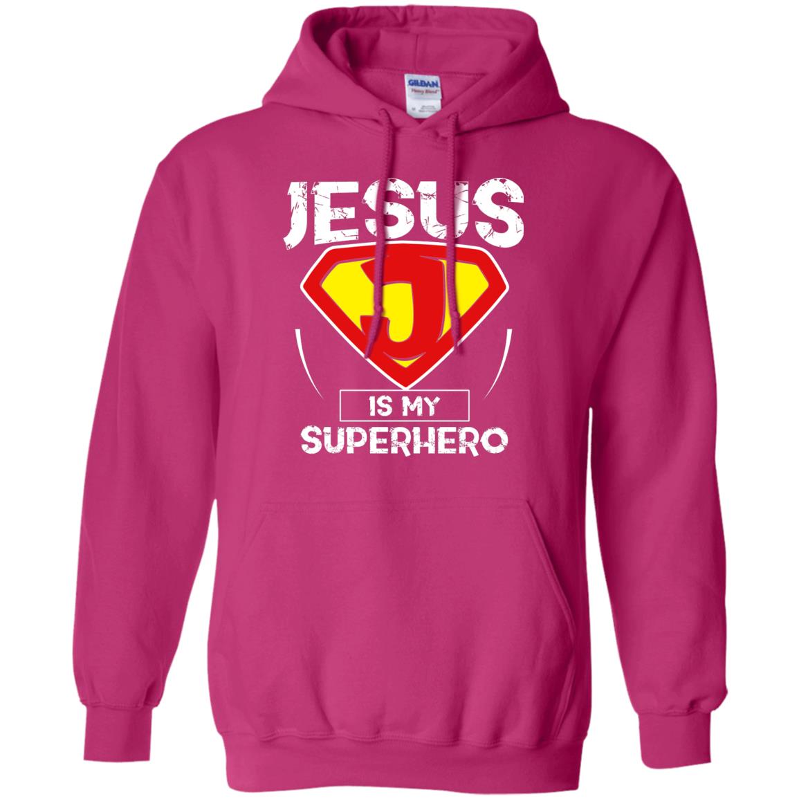 Jesus Is My Superhero Christian Movie Fan T-shirt Heliconia