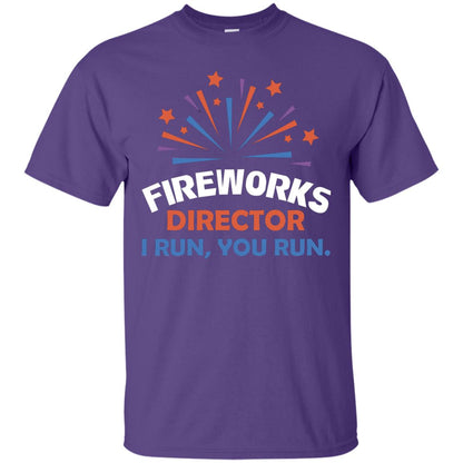 Fireworks Director I Run You Run Shirt Purple