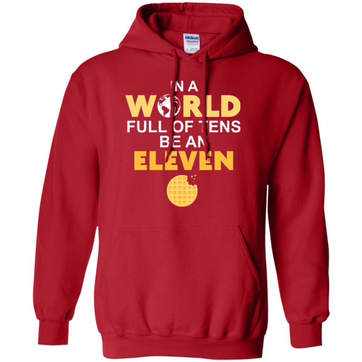 Waffle T-shirt In A World Full Of Tens Be An Eleven Red