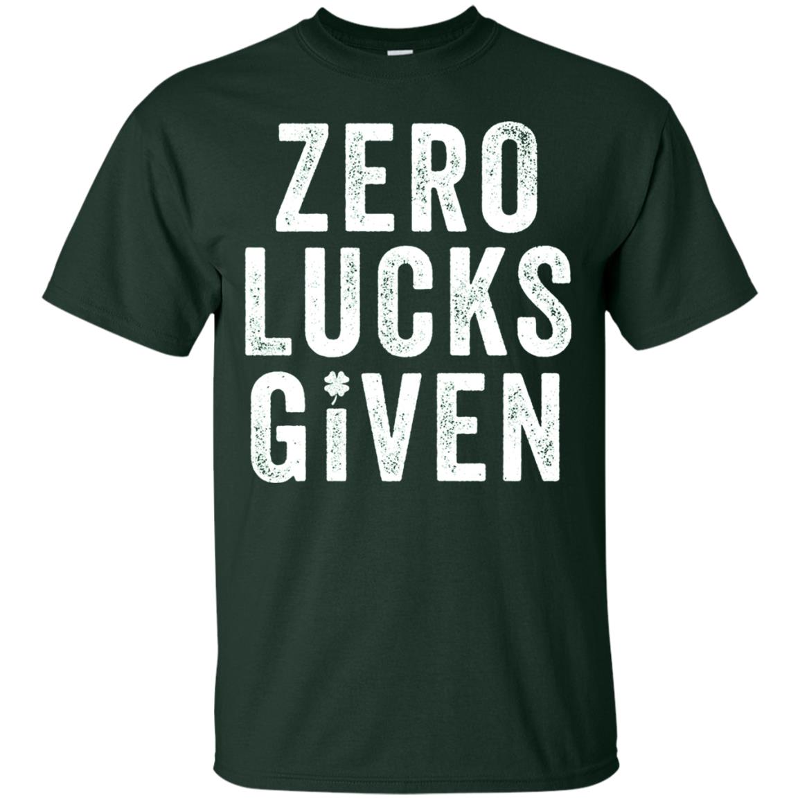 Grunge Zero Lucks Given St. Paddy_s Day T-shirt Forest