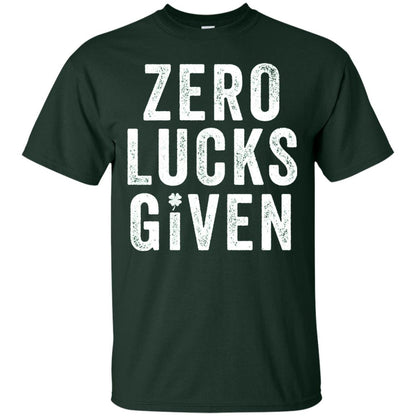 Grunge Zero Lucks Given St. Paddy_s Day T-shirt Forest