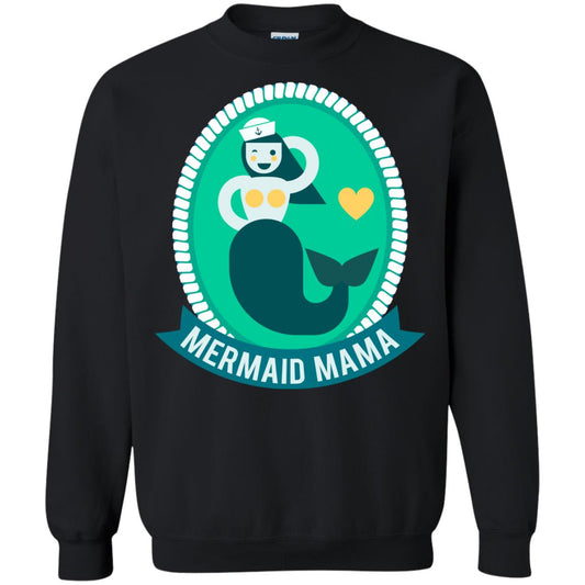Mermaid Mama Cool Shirt For Grandma Love Mermaid Black