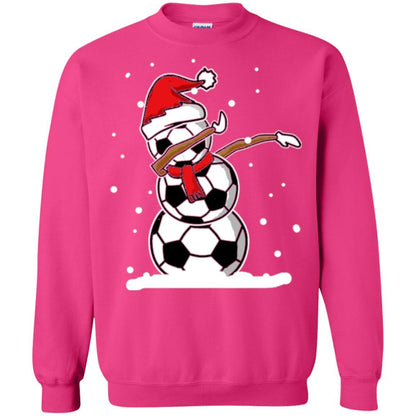 Christmas T-shirt Dabbing Snowman Soccer Heliconia