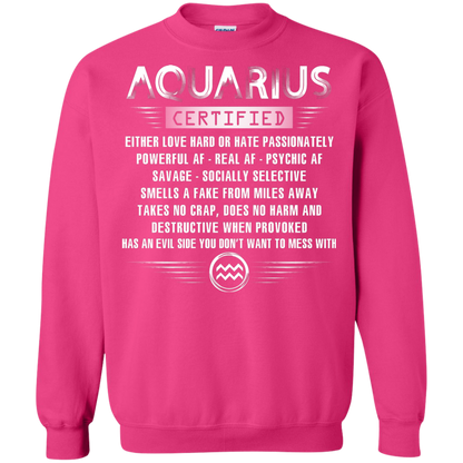 Aquarius Certified Either Love Hard Or Hate Passionately Powerful Af T-shirt