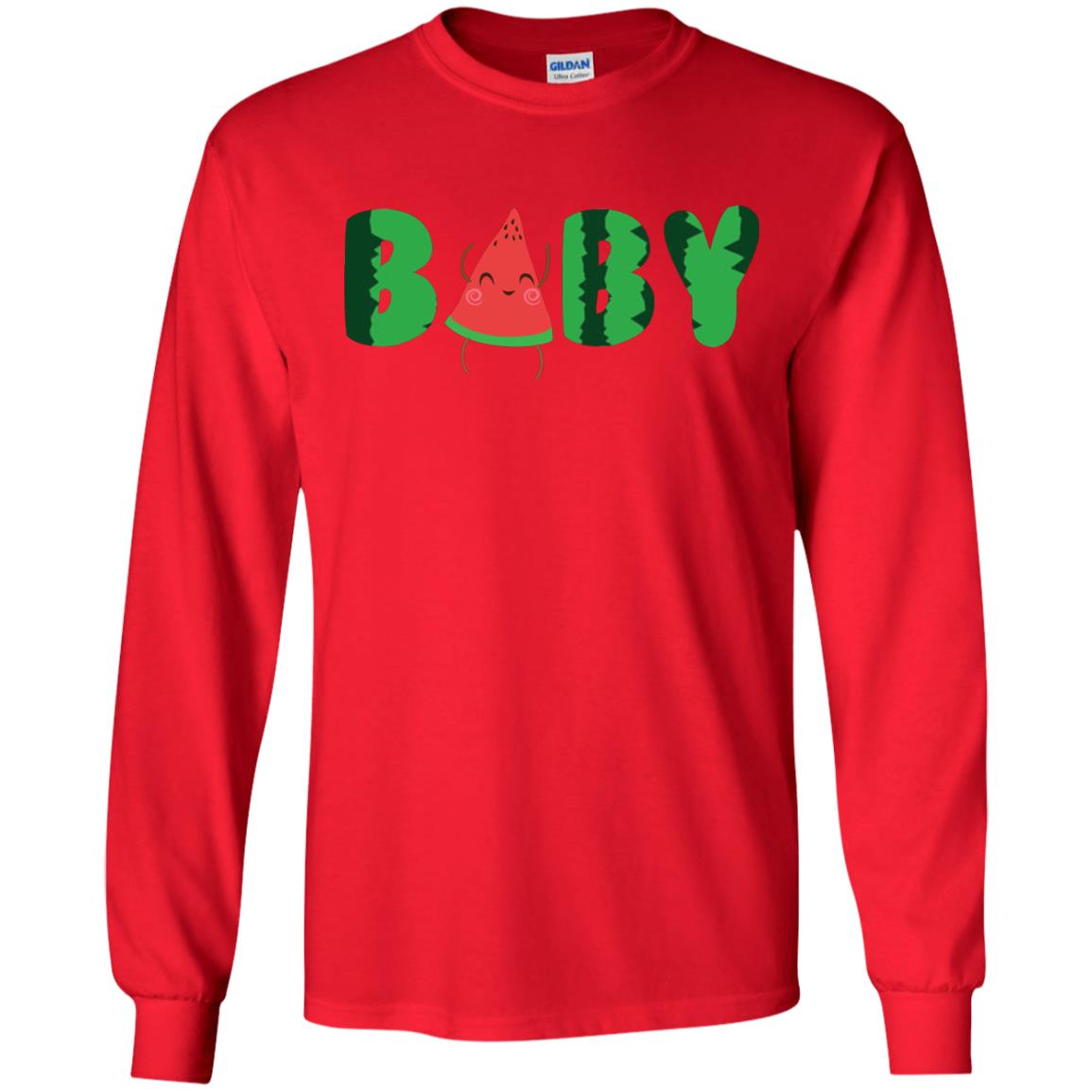 Baby Watermelon Funny Summer Melon Fruit Shirt For Baby Kids Red