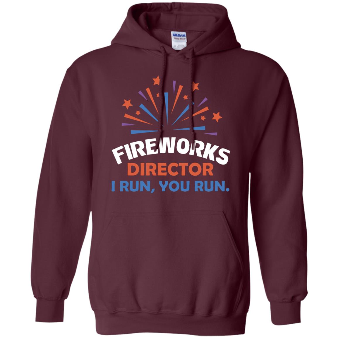 Fireworks Director I Run You Run Shirt Maroon