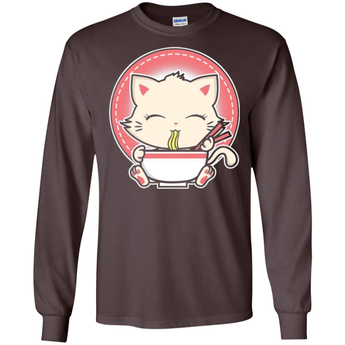 Anime T-shirt Kawaii Japanese Cat Ramen