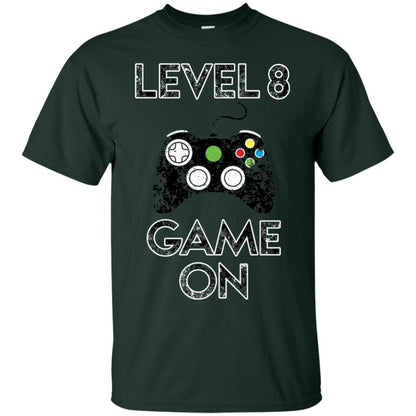 Kids Level 8 Game On 8th Birthday Gift T-shirt Forest