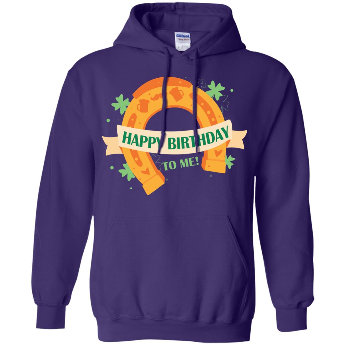 Happy Birthday To Me Shamrocks Saint Patrick's Day T-shirt Purple
