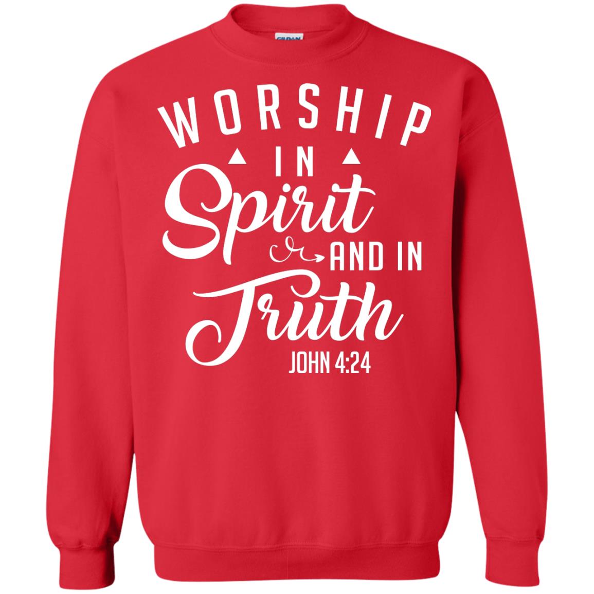 Christian T-shirt Worship In Spirit And In Truth Red