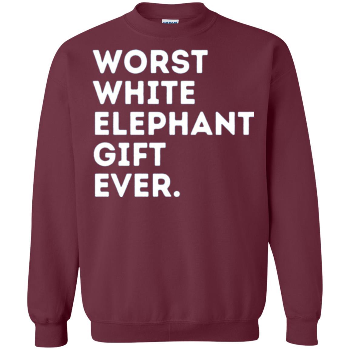 Best Worst White Elephant T-shirt Maroon