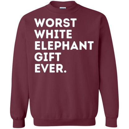 Best Worst White Elephant T-shirt Maroon