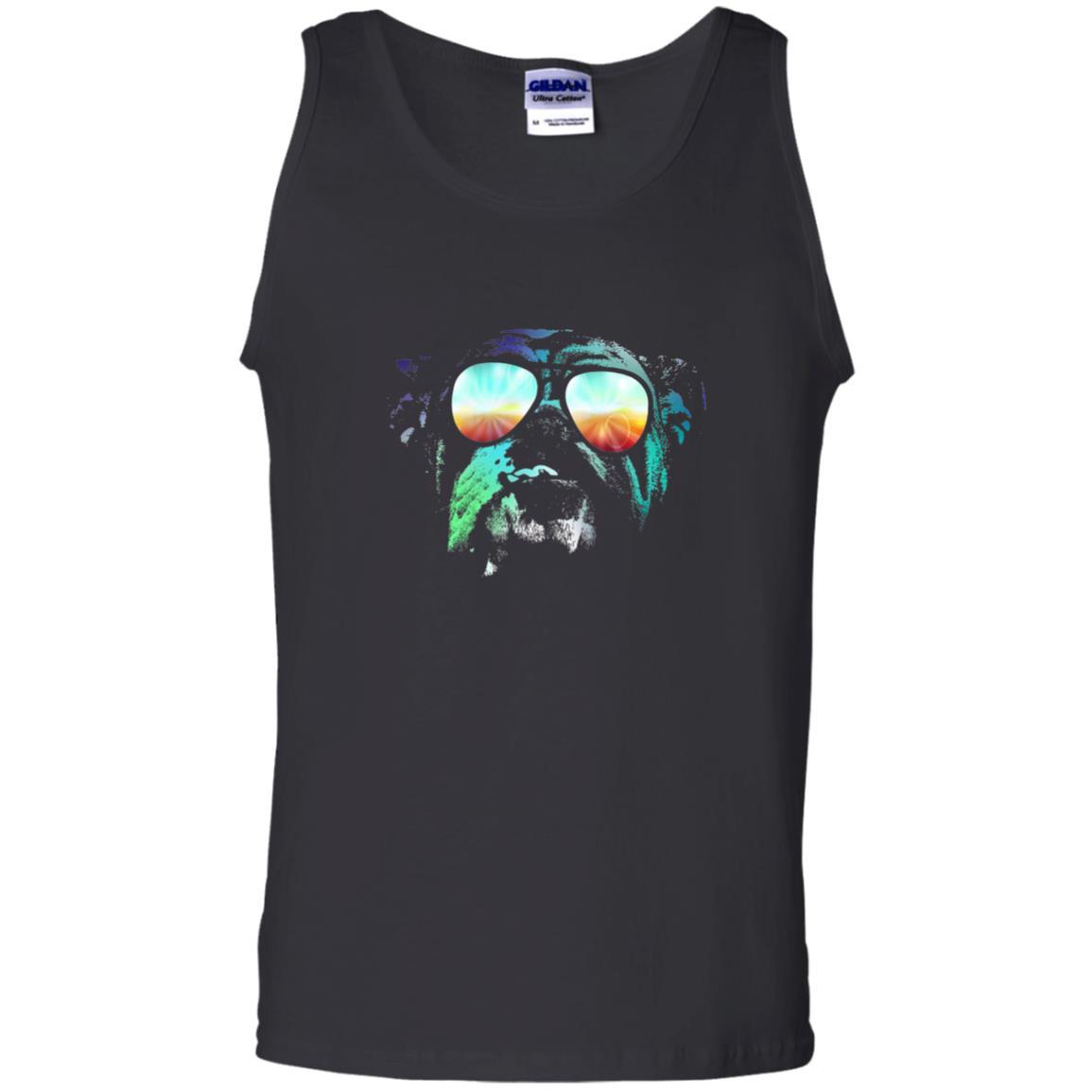 Pitbull Lover T-shirt English Bulldog Neon Dog T-shirt Black