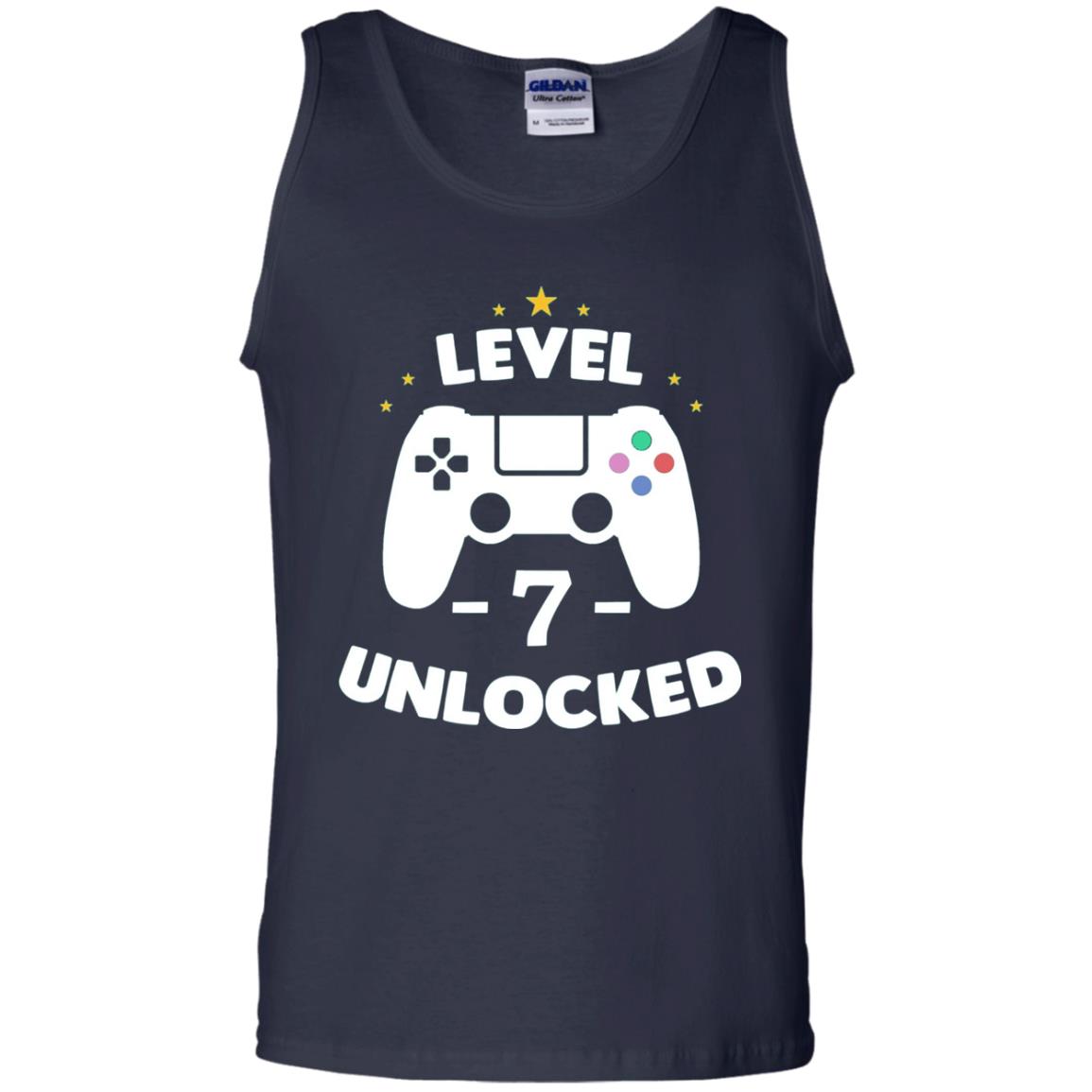 Level 7 Unlocked Gamer T-shirt Navy