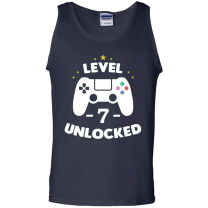 Level 7 Unlocked Gamer T-shirt Navy