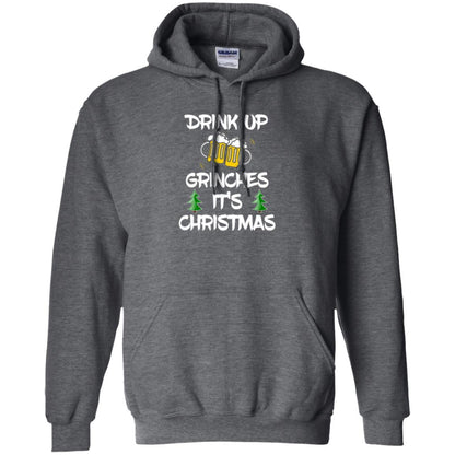 Beer Lover T-shirt Drink Up Beer Grinches It's Christmas Dark Heather
