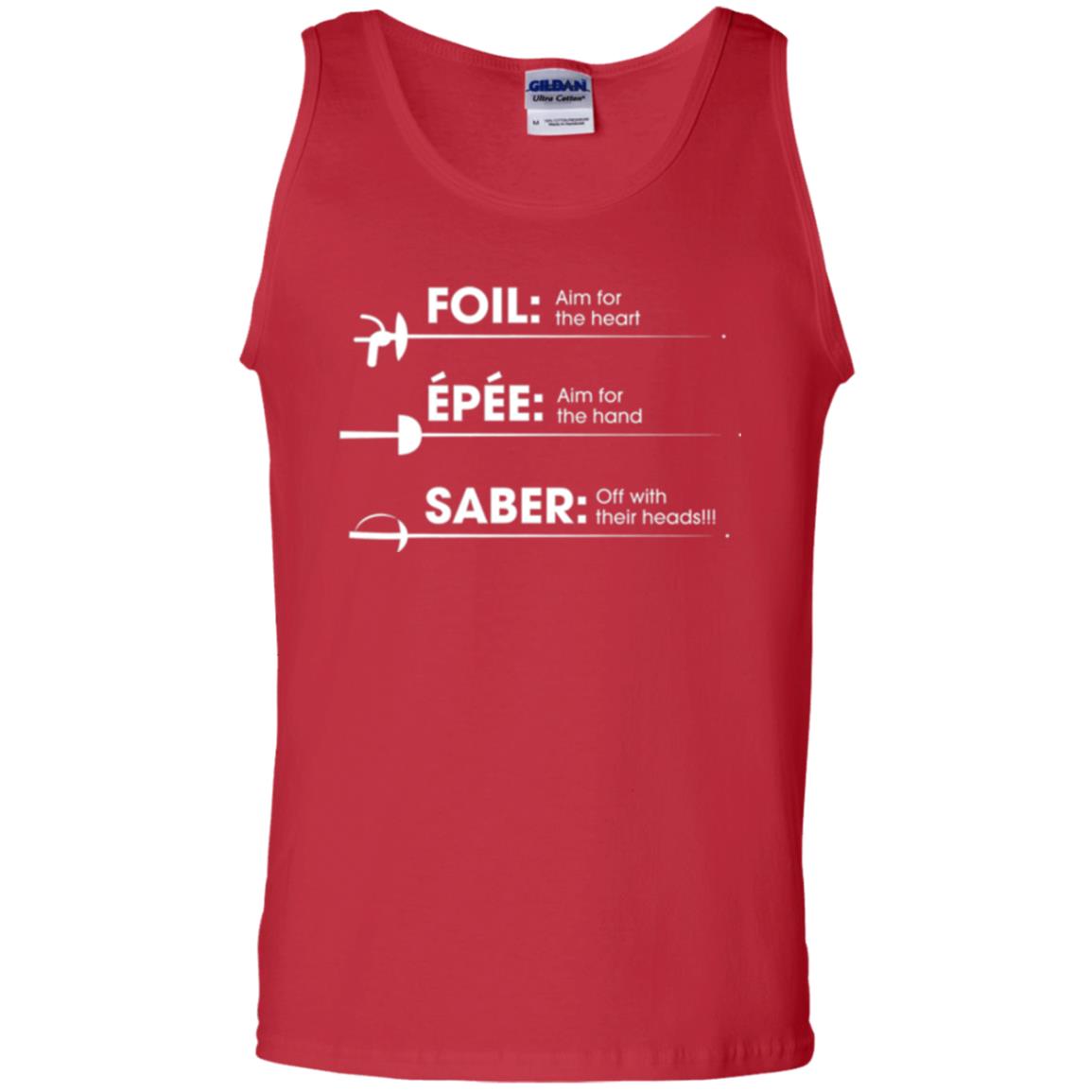 Fencing T-shirt Foil Saber Definition Red