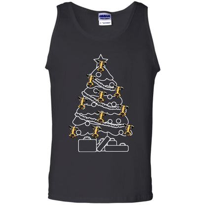 Terrier Dog Face Christmas Tree Gift Shirt Black