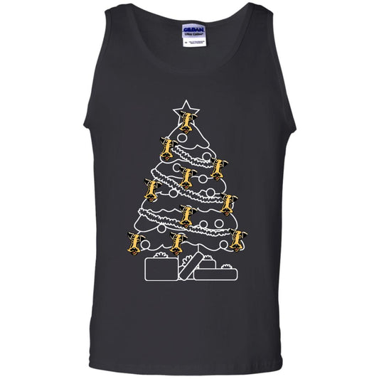 Terrier Dog Face Christmas Tree Gift Shirt Black