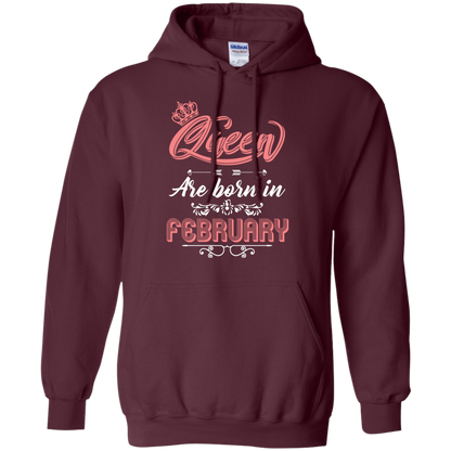Brithday T-Shirt Queen Are Born In February Maroon
