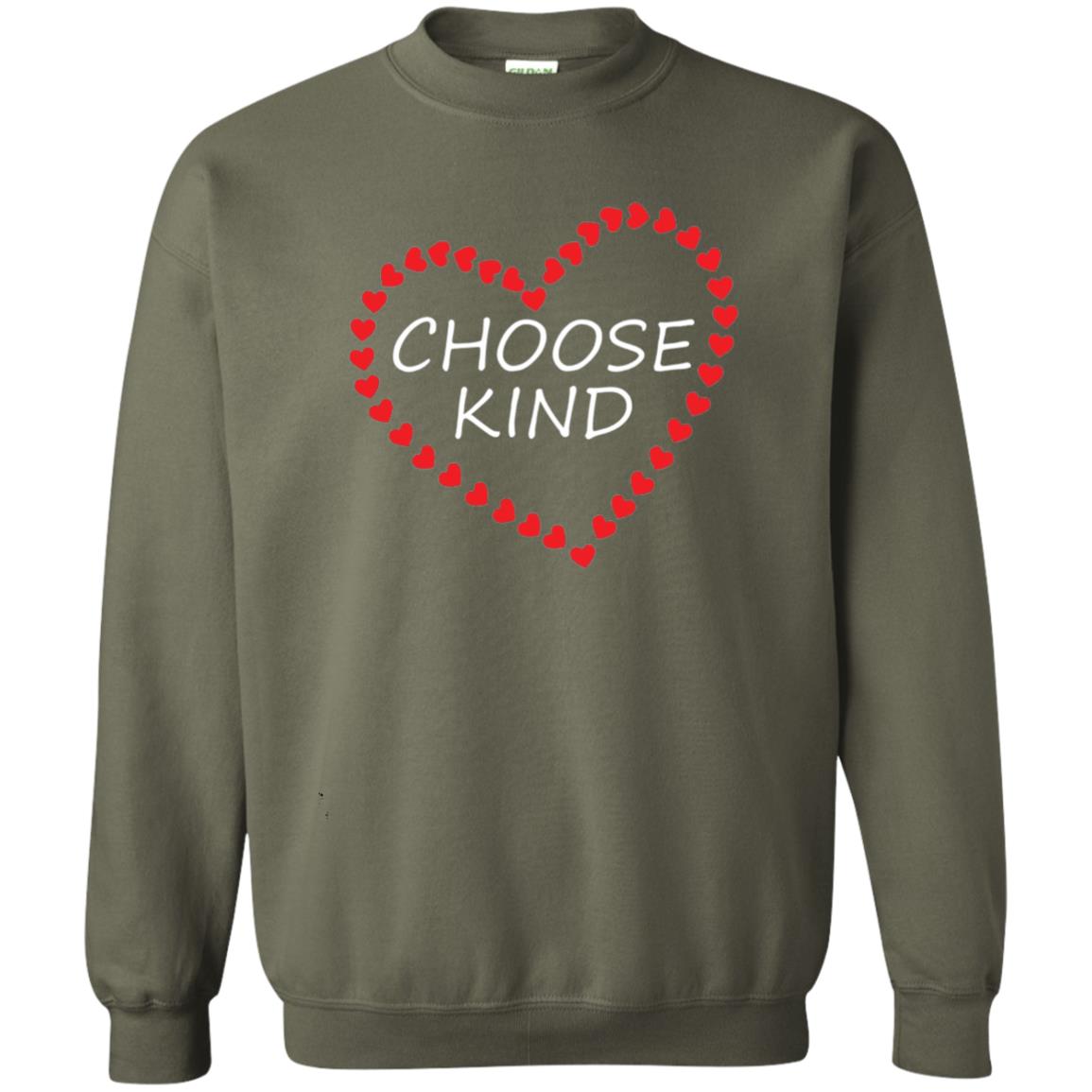 Choose Kind Heart Anti Bullying Shirt Military Green